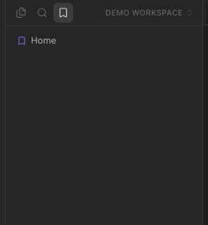 The Bookmarks tab.