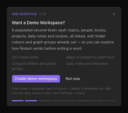 The demo question.