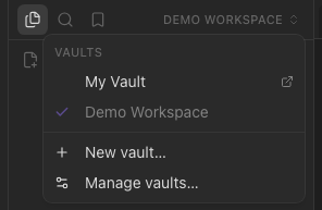 The vault switcher.